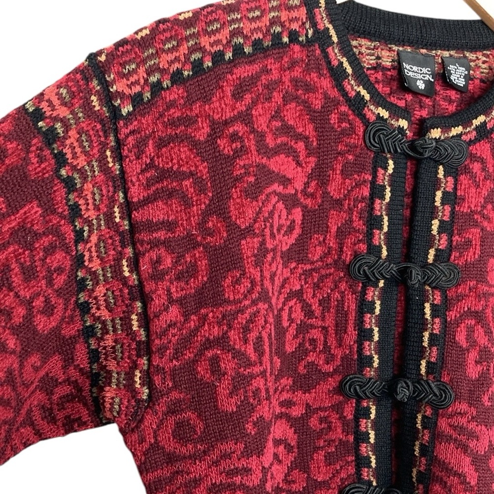 Nordic Design Wool Button Front Cardigan Jacket, … - image 3